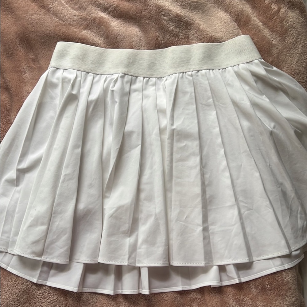 White tennis skirt